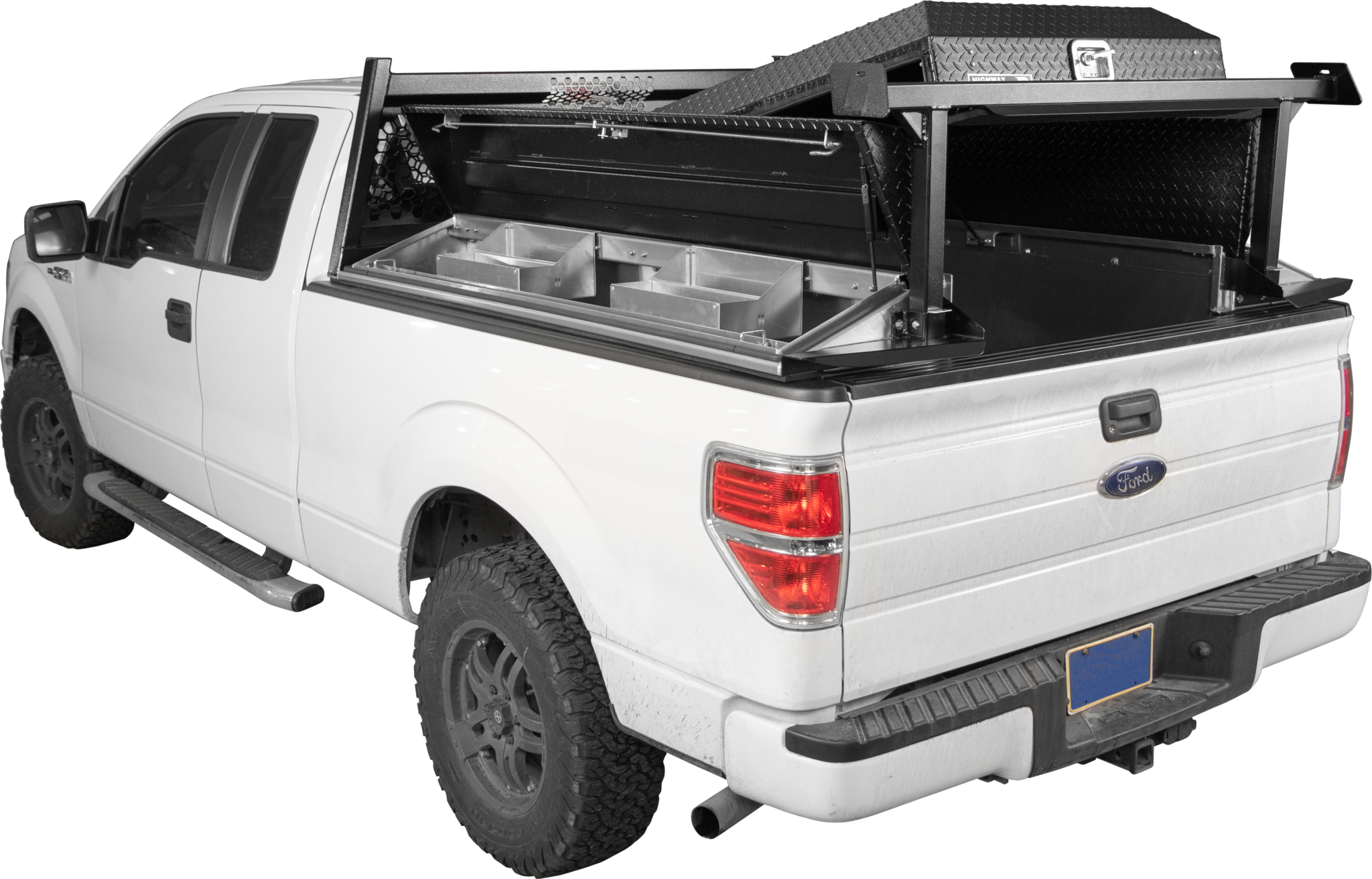 PICKUP PACK | Aluminum truck bed organizer and cover, with low side ...