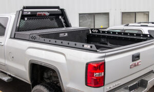 Aluminum Single Lid Truck Tool Box on GMC Sierra - 9