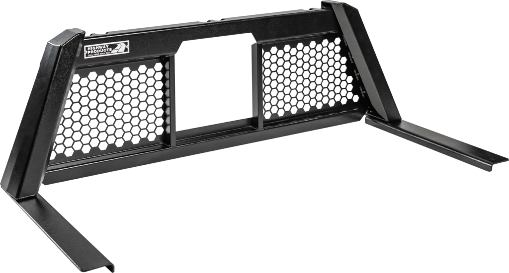 Open Mesh Guardian Truck Headache Rack - Black Powder Coat - left
