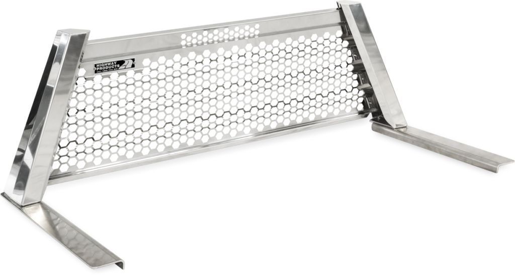 Honeycomb Full Wave Truck Headache Rack Polished Aluminum