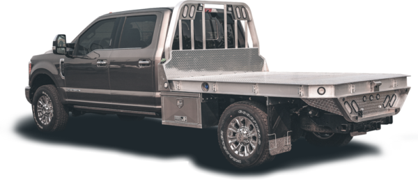 Aluminum Flatbed Work Truck with underbody box
