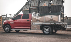 9061 686 flatbed fire red dodge 3500 dually 8.21.18 1