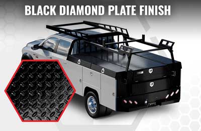 service body black diamond plate finish