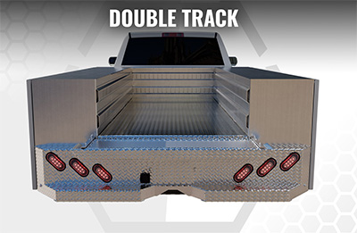 double track for truck bed of service body