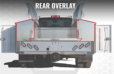 rear-overlay for service body