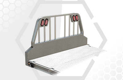 flatbed headboard with directional lights