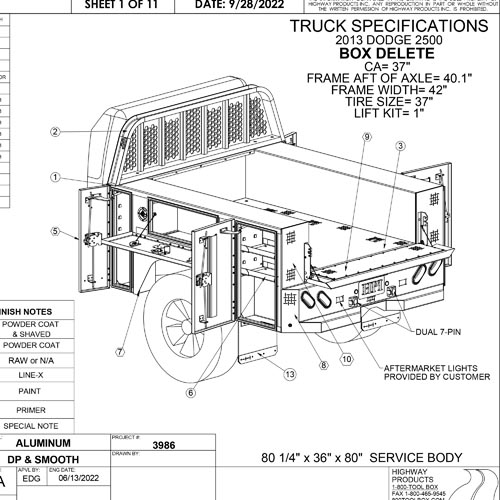 Highway Products Gallery of Plans: Service Bodies and Flatbeds - NEW ...