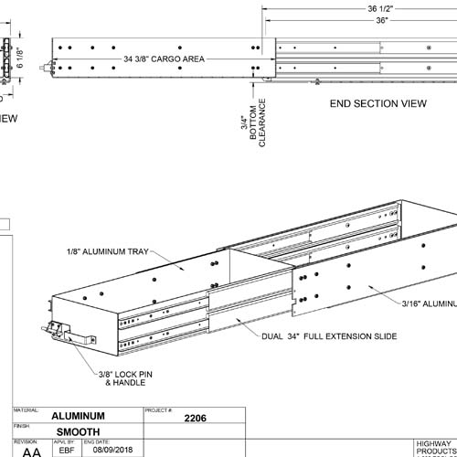 Drawers 905919059 Highway Products Inc.