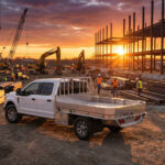 HPI Strongback Flatbed sunset construction site