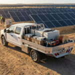 Strongback Flatbed at a solar field